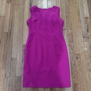 Kasper Women's Princess-Seam Sheath Dress 8P Color Fucsia pink work sleeveless